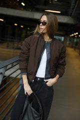 Bomber_Jacket Black/Coffee