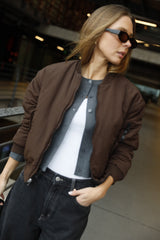 Bomber_Jacket Black/Coffee