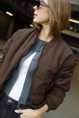 Bomber_Jacket Black/Coffee
