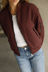 Bomber_Jacket Black/Burgundy