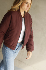 Bomber_Jacket Black/Burgundy