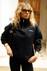 Sweatshirt_Black Half Zipper Mock Neck LGND BRAND