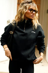 Sweatshirt_Black Half Zipper Mock Neck LGND BRAND