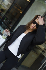 Bomber_Jacket Black/Burgundy
