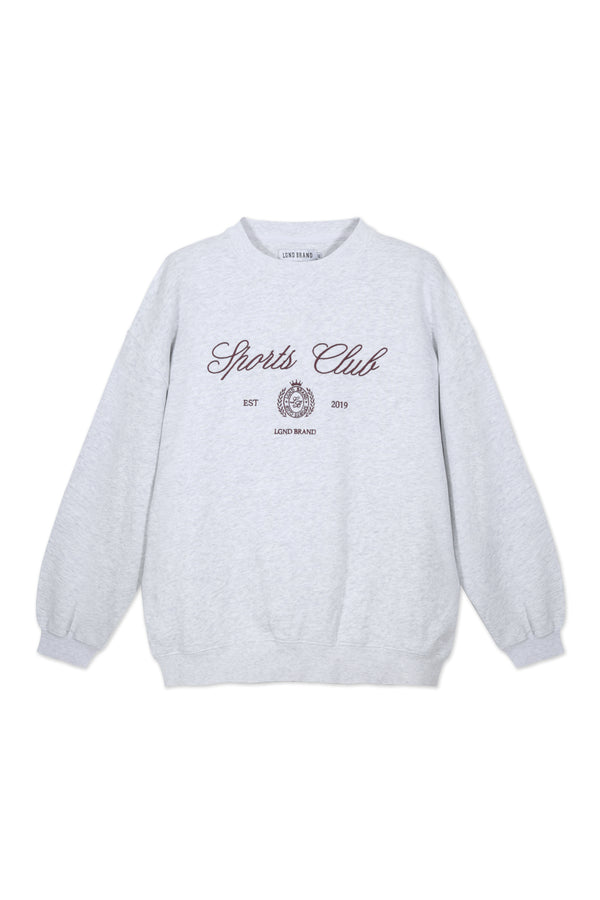 Sweatshirt_Light Gray Crewneck Sport Club Insignia