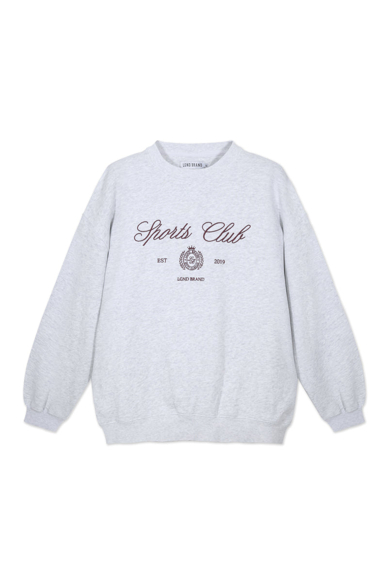 Sweatshirt_Light Gray Crewneck Sport Club Insignia