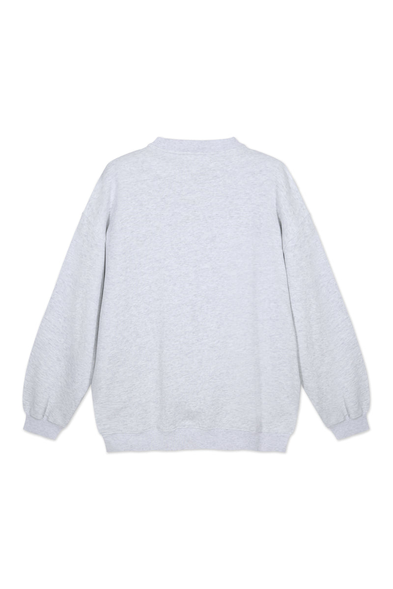 Sweatshirt_Light Gray Crewneck Sport Club Insignia