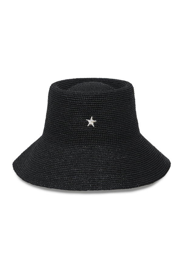 Black Raffia_Bucket Hat