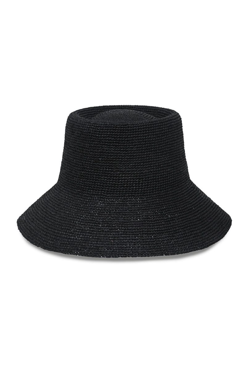 Black Raffia_Bucket Hat