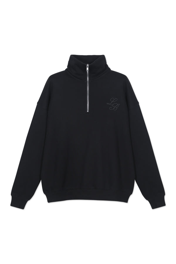 Sweatshirt_Black_Mock Neck LB