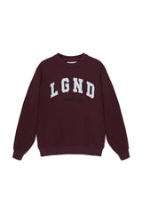 Sweatshirt_ Burgundy Crewneck White LGND Sport Club