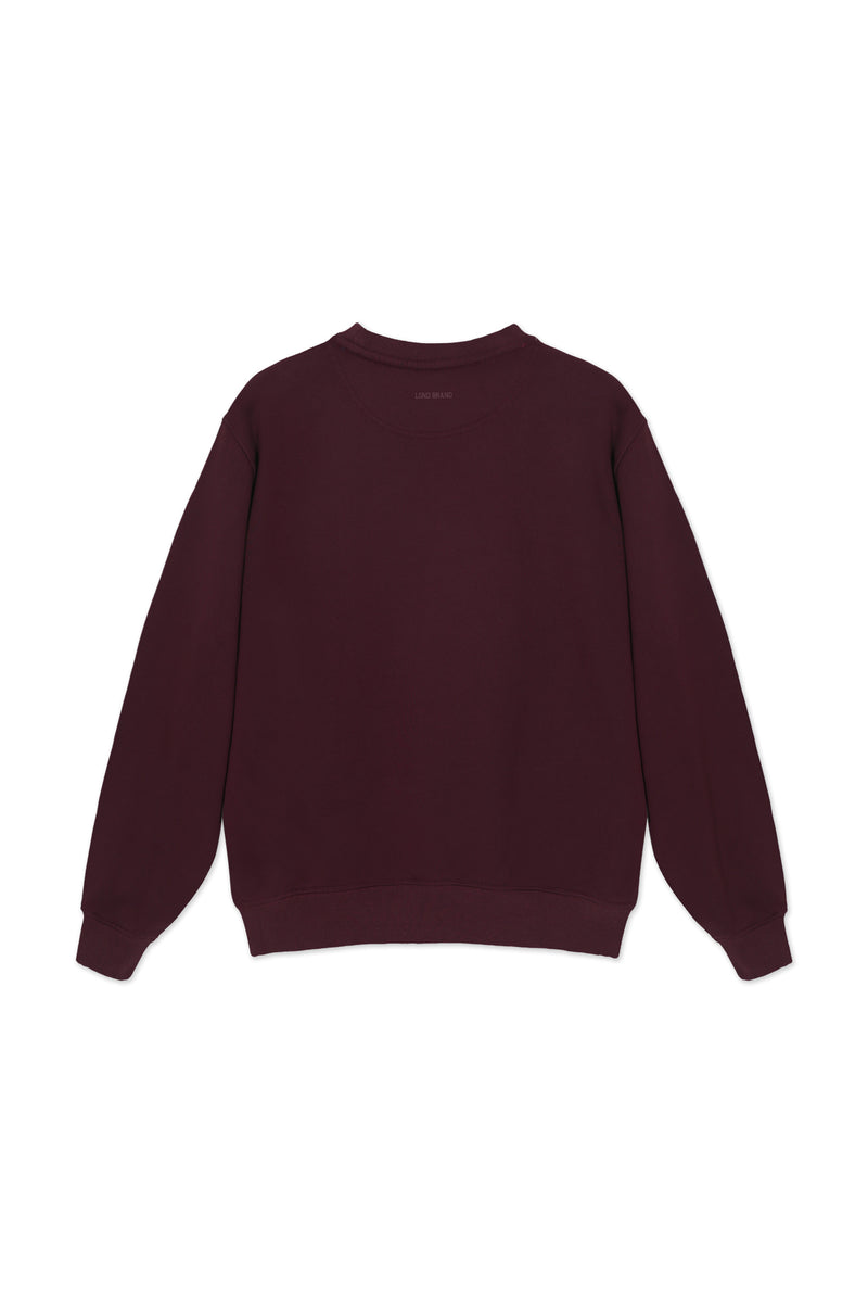 Sweatshirt_ Burgundy Crewneck White LGND Sport Club