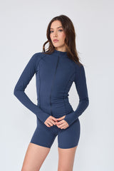 Long Sleeve_Zip Up Blue