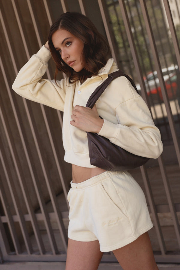 Sweat Short_Light Yellow