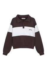 Polo Sweatshirt_Coffee Striped