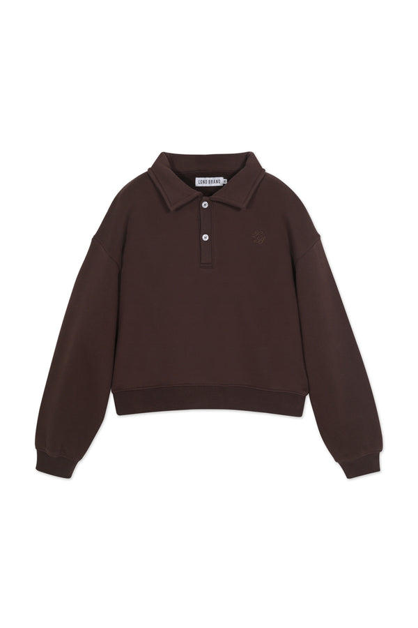 Polo Sweatshirt_Coffee