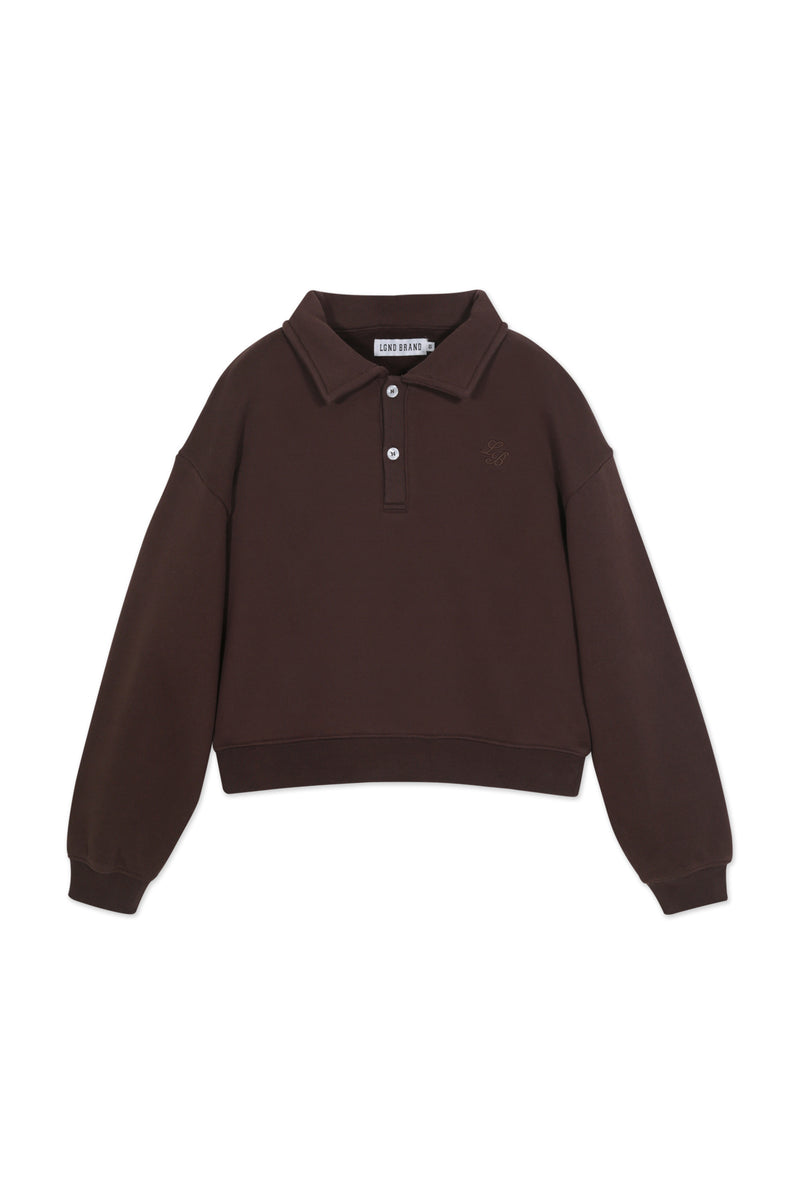 Polo Sweatshirt_Coffee