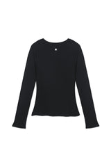 Rib Long T-Shirt_Black