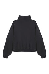 Sweatshirt Charcoal_Cropped Mock Neck