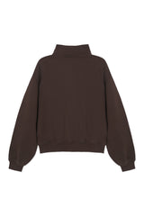 Sweatshirt Coffee_Cropped Mock Neck