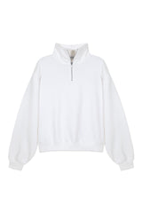 Sweatshirt Off White_Cropped Mock Neck