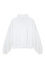 Sweatshirt Off White_Cropped Mock Neck