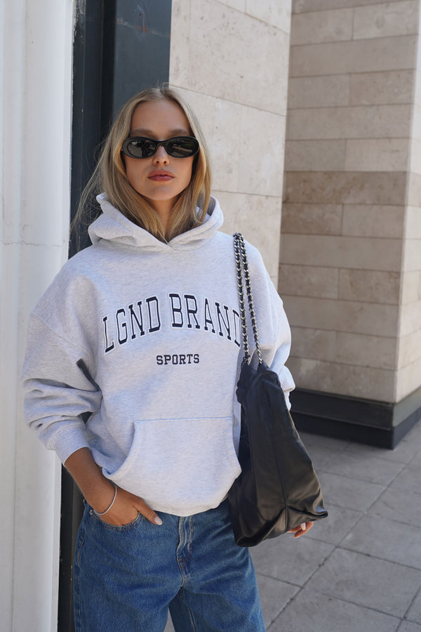 Sweatshirt_ Light Gray Hoodie Black LGND Brand Sports