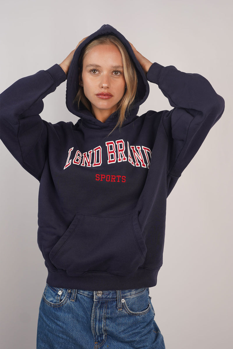 Sweatshirt_ Navy Hoodie Red LGND Brand Sports