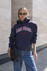 Sweatshirt_ Navy Hoodie Red LGND Brand Sports