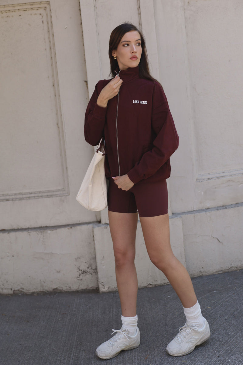 Sweatshirt_Burgundy_Mock Neck LGND Brand