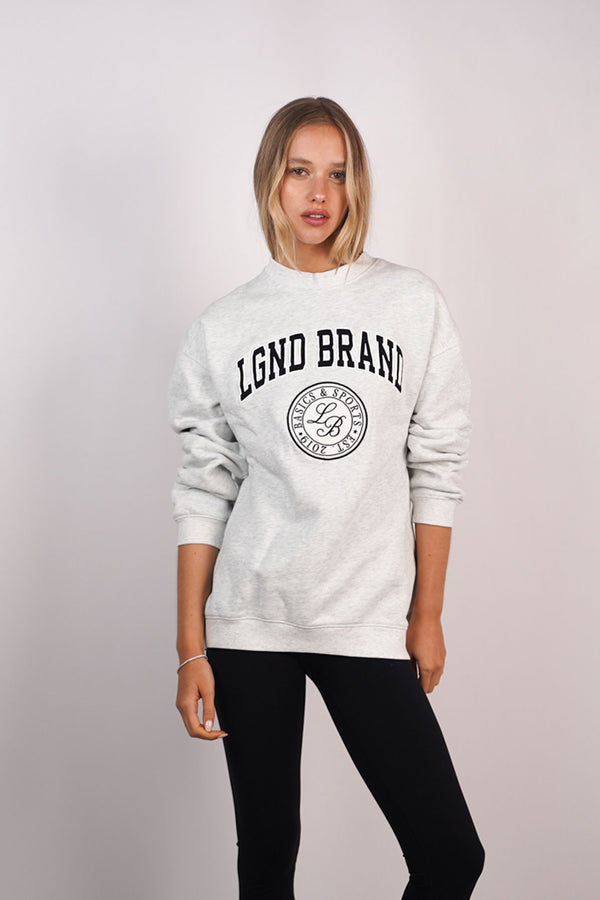 Sweatshirt_Light Gray Crewneck Diana Patch