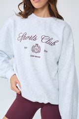 Sweatshirt_Light Gray Crewneck Sport Club Insignia