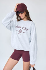 Sweatshirt_Light Gray Crewneck Sport Club Insignia