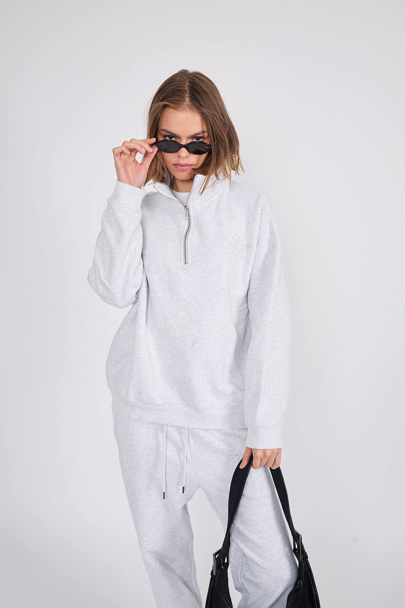 Sweatshirt_Light Gray_Mock Neck LB