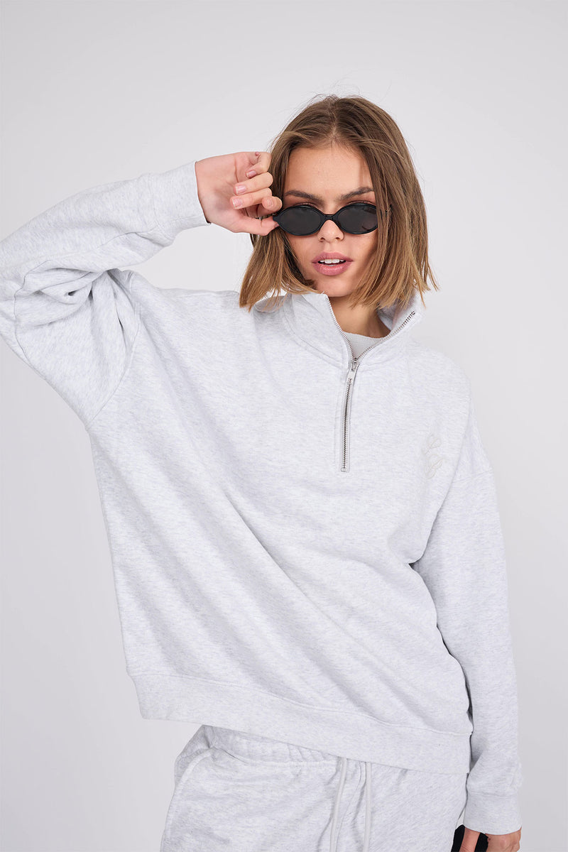 Sweatshirt_Light Gray_Mock Neck LB