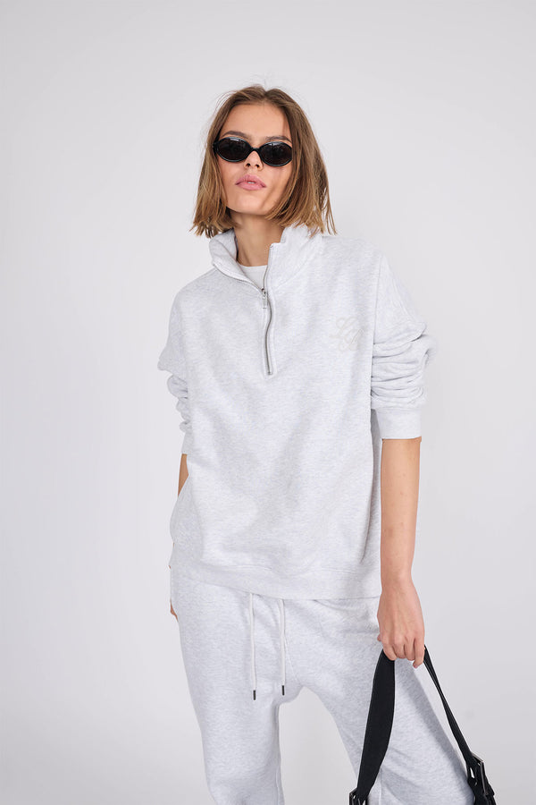 Sweatshirt_Light Gray_Mock Neck LB