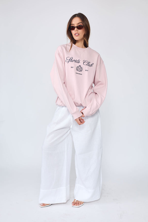 Sweatshirt_Light Pink Crewneck Sport Club Insignia