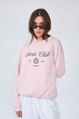Sweatshirt_Light Pink Crewneck Sport Club Insignia