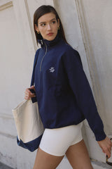 Sweatshirt_Navy_Mock Neck LB