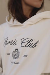 Sweatshirt_Off White Hoodie Sport Club Insignia