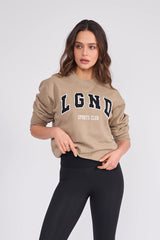 Sweatshirt_Taupek Crewneck Black LGND Sport Club