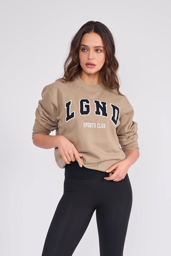 Sweatshirt_Taupek Crewneck Black LGND Sport Club
