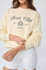 Sweatshirt_Yellow Crewneck Sport Club Insignia