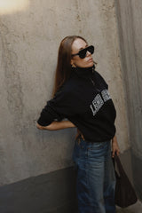Sweatshirt_Black Mock Neck White LGND BRAND