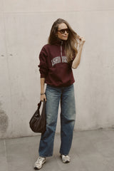 Sweatshirt_Burgundy Mock Neck Black LGND BRAND
