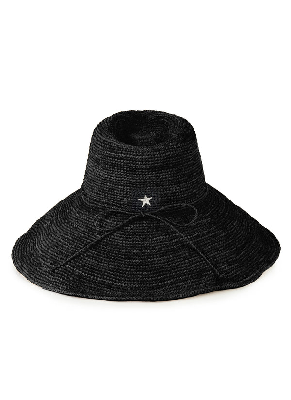 Black Raffia_Wide Brim Hat