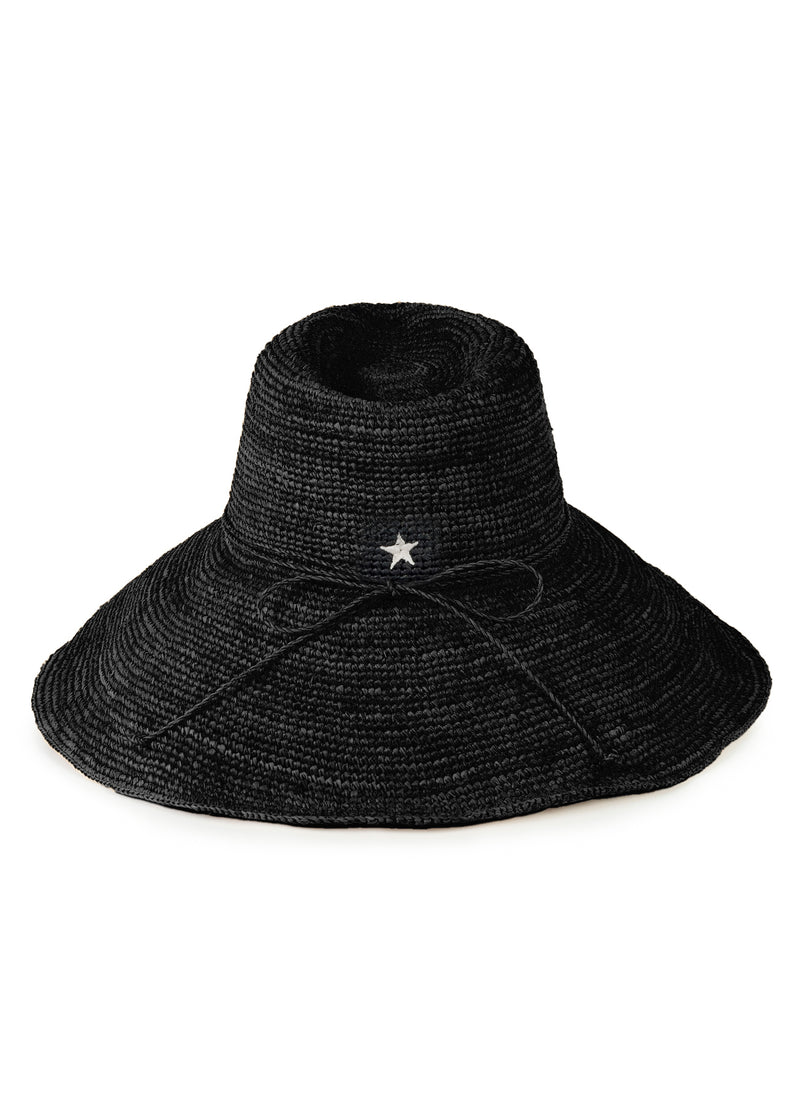 Black Raffia_Wide Brim Hat