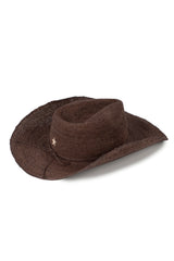 Brown_Raffia Square Cowboy Hat