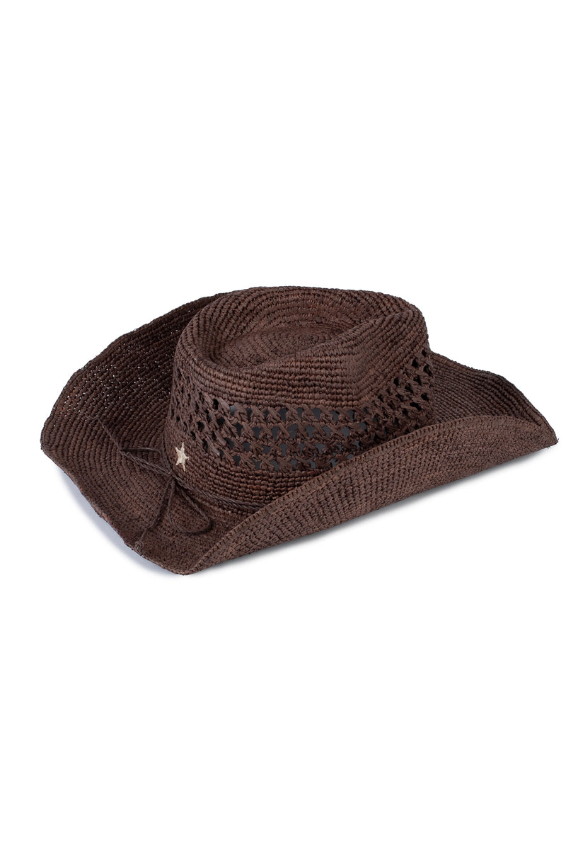 New Brown Raffia_ Hat