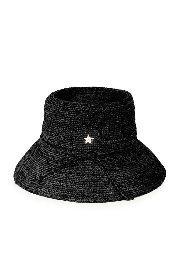 Black Raffia_Bucket Hat